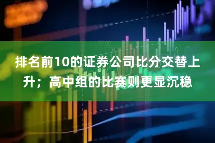 排名前10的证券公司比分交替上升；高中组的比赛则更显沉稳